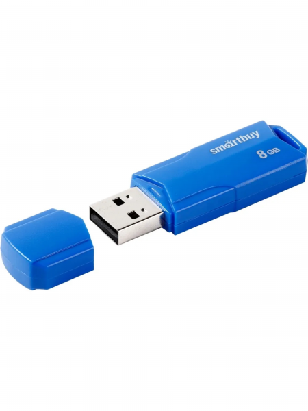 Флэш-память Smartbuy Clue Series USB 2.0 8Gb Blue - интернет-магазин Сотомикс в Шексне
