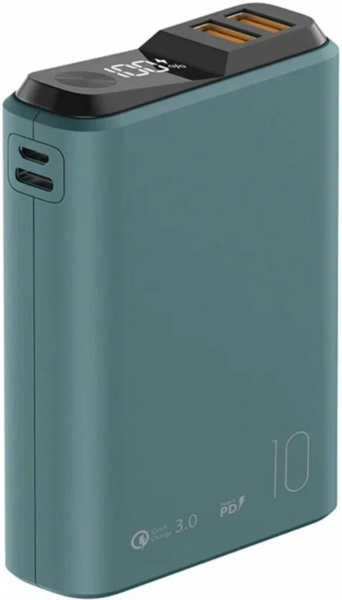 АКБ Olmio внешний QS-10 10000mAh 22.5W QuickCharge 3.0 PowerDelivery LCD Moray (39185) с/н - интернет-магазин Сотомикс в Шексне
