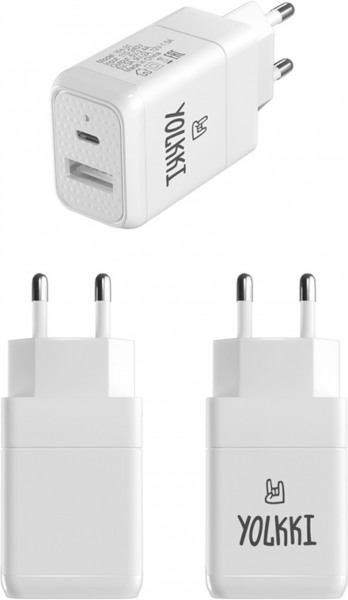 СЗУ-адаптер Yolkki YH-31 USB-С, USB 2,4A 18W белый - интернет-магазин Сотомикс в Шексне