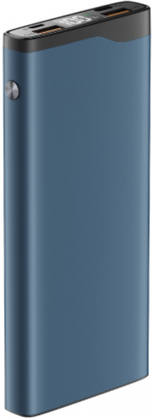 АКБ Olmio внешний QL-10 10000mAh 22.5W QuickCharge 3.0 PowerDelivery LCD Blue (043983) (с/н) - интернет-магазин Сотомикс в Шексне