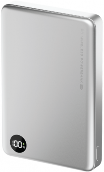 АКБ Olmio внешний QM-16 20W PD 15W wireless 10000mAh Silver (044475)	(с/н) - интернет-магазин Сотомикс в Шексне