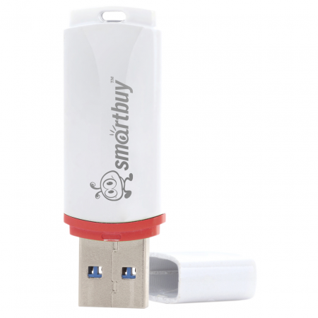 Флэш-память Smartbuy Crown Series USB 2.0 8Gb White - интернет-магазин Сотомикс в Шексне
