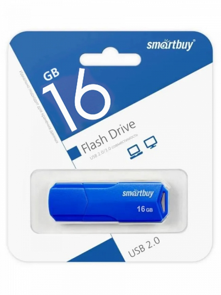 Флэш-память Smartbuy Clue Sirees USB 3.1 16Gb Blue - интернет-магазин Сотомикс в Шексне