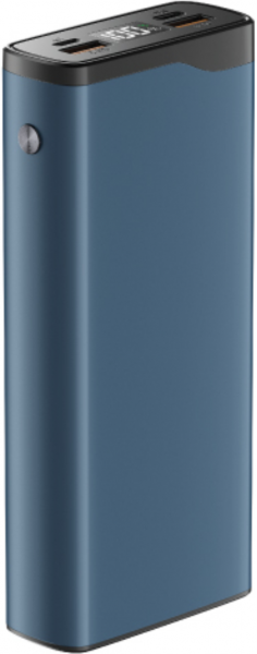 АКБ Olmio внешний QL-20 20000mAh 22,5W QuickCharge 3.0/PD LCD Blue (043986) (с/н) - интернет-магазин Сотомикс в Шексне