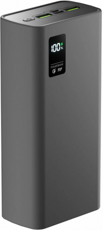 АКБ Olmio внешний QR-30 30000mAh 22.5W QuickCharge 3.0/PD LCD Space Gray (044455) (с/н) - интернет-магазин Сотомикс в Шексне