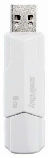 Флэш-память Smartbuy Clue Series USB 2.0 8Gb White - интернет-магазин Сотомикс в Шексне