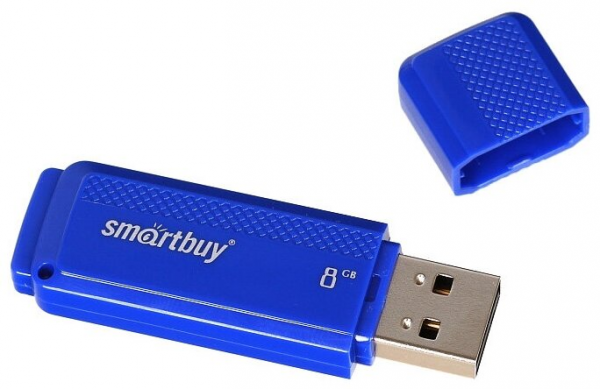Флэш-память Smartbuy Dock Series USB 2.0 8Gb Blue - интернет-магазин Сотомикс в Шексне