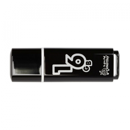 Флэш-память Smartbuy Glossy Series USB 2.0 16Gb Black - интернет-магазин Сотомикс в Шексне