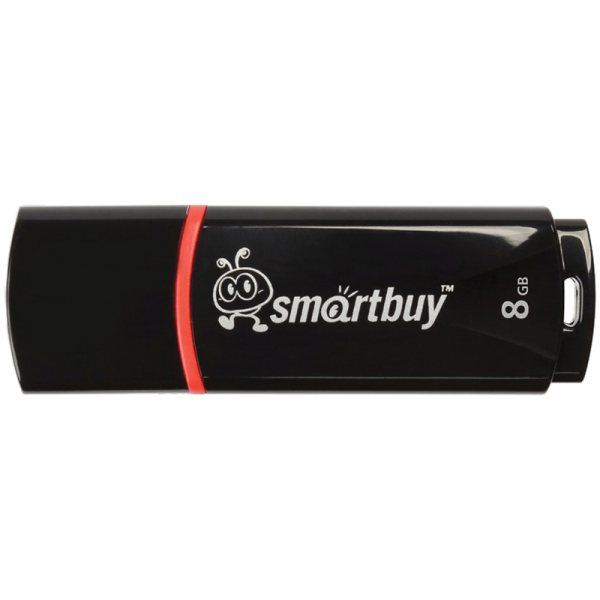 Флэш-память Smartbuy Crown Series USB 2.0 8Gb Black - интернет-магазин Сотомикс в Шексне