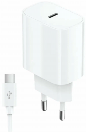 СЗУ Olmio PD Type-C+Type-C кабель 20W 3A белое (046397) - интернет-магазин Сотомикс в Шексне