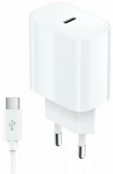 СЗУ Olmio PD Type-C+Type-C кабель 20W 3A белое (046397) - интернет-магазин Сотомикс в Шексне