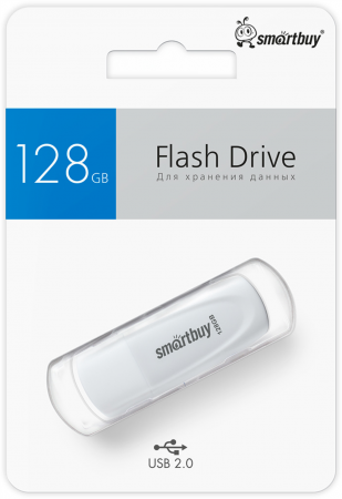 Флэш-память Smartbuy Scout USB 2.0 128Gb White - интернет-магазин Сотомикс в Шексне