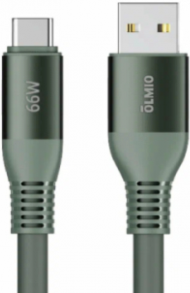 Дата Кабель Olmio Shield USB-Type-C 1.2m. 6A 66W зеленый (041720) - интернет-магазин Сотомикс в Шексне