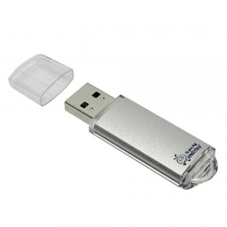 Флэш-память Smartbuy V-Cut Series USB 2.0 8Gb Silver - интернет-магазин Сотомикс в Шексне