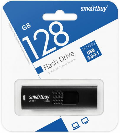 Флэш-память Smartbuy Fashion USB 3.0 128Gb Black - интернет-магазин Сотомикс в Шексне