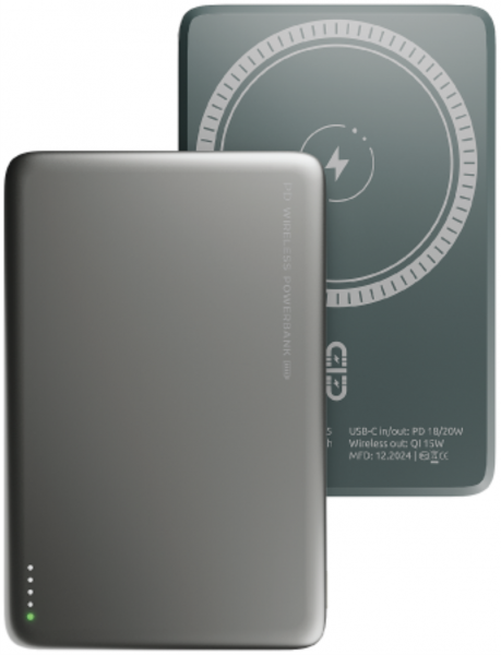 АКБ Olmio внешний QM-15 5000mAh 20W PD 15W wireless Grey (044472) (с/н) - интернет-магазин Сотомикс в Шексне