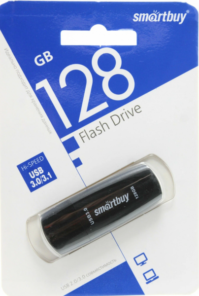 Флэш-память Smartbuy Scout USB 3.0 128Gb Black - интернет-магазин Сотомикс в Шексне