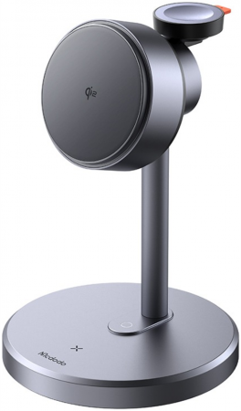 Беспроводное ЗУ MCDODO CH-2462 Wireless Charger Station MagQ Qi2 3in1 Black - интернет-магазин Сотомикс в Шексне