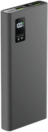 АКБ Olmio внешний QR-10 10000mAh 22.5W QuickCharge 3.0 PowerDelivery LCD Grey (044451) с/н - интернет-магазин Сотомикс в Шексне