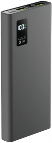 АКБ Olmio внешний QR-10 10000mAh 22.5W QuickCharge 3.0 PowerDelivery LCD Grey (044451) с/н - интернет-магазин Сотомикс в Шексне